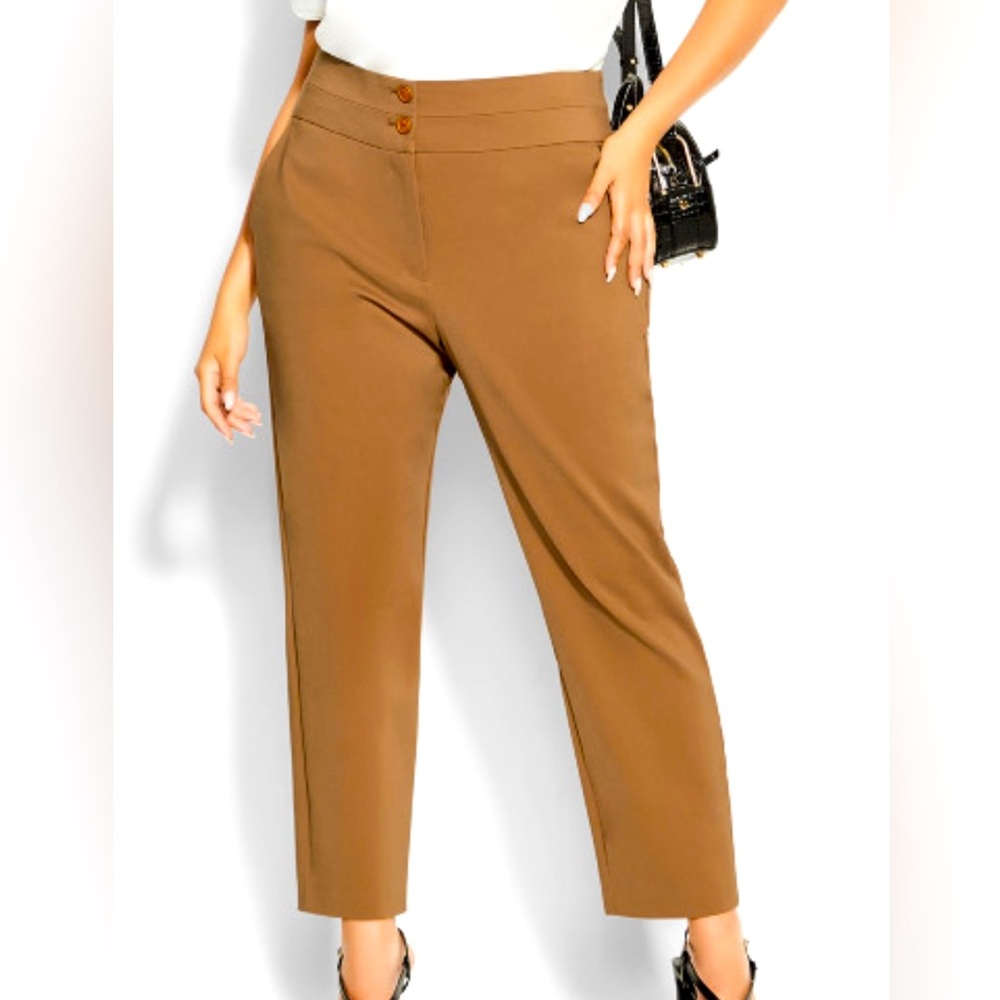 City Chic NWT Women’s Affluent Pant Tan XXS/12